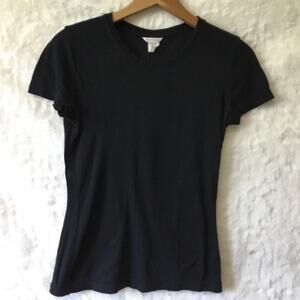 Club Monaco Black Classic Short Sleeve T-Shirt